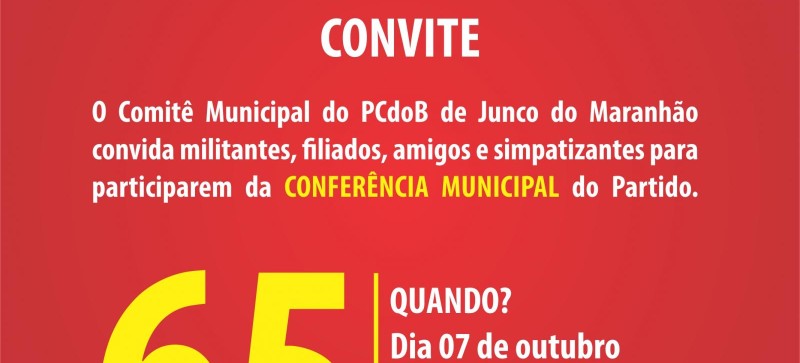 Antonio Filho convida para Conferência Municipal do PCdoB