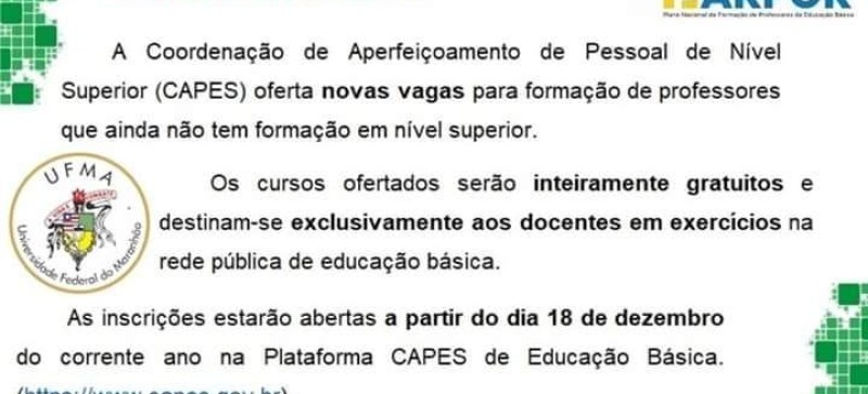 Atenção professores de Maracaçumé