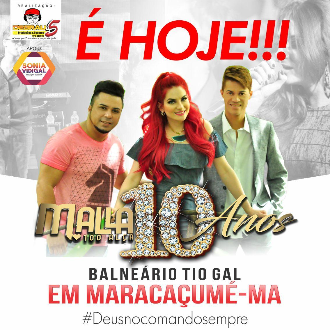 Show da Banda Mala 100 Alça acontece hoje, 16