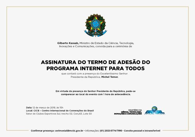 Boa Vista Gurupi receberá os benefícios do Programa Internet para Todos