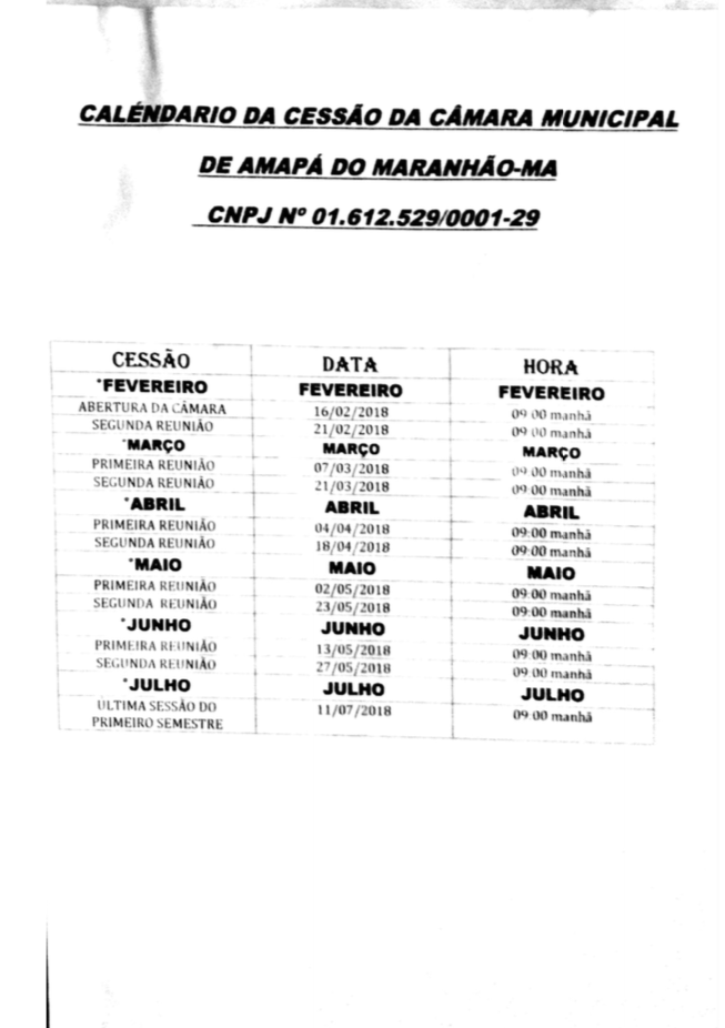 O que é isso minha gente? Calendário da Câmara de Amapá com erro gritante de português chama atenção da comunidade