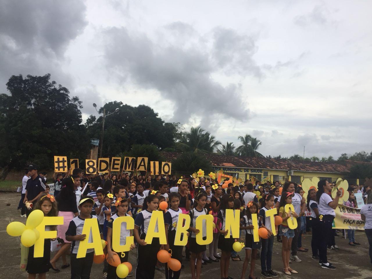 Amapá do Maranhão realiza caminhada alusiva ao Dia Nacional de Combate ao Abuso e a Exploração Sexual de Crianças e Adolescentes e leva multidão para as ruas