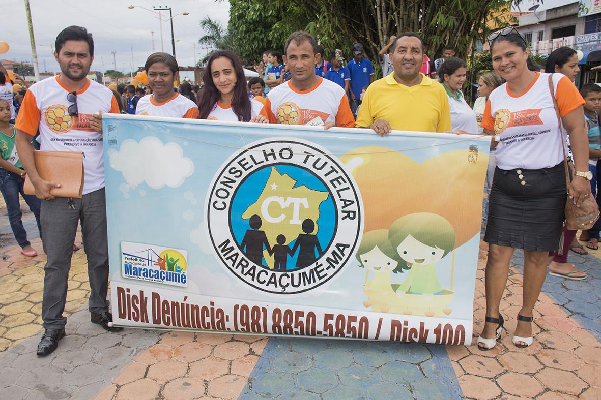 Caminhada alusiva ao Dia de Combate ao Abuso e a Exploração Sexual de Crianças e Adolescentes chama atenção dos maracaçumeenses