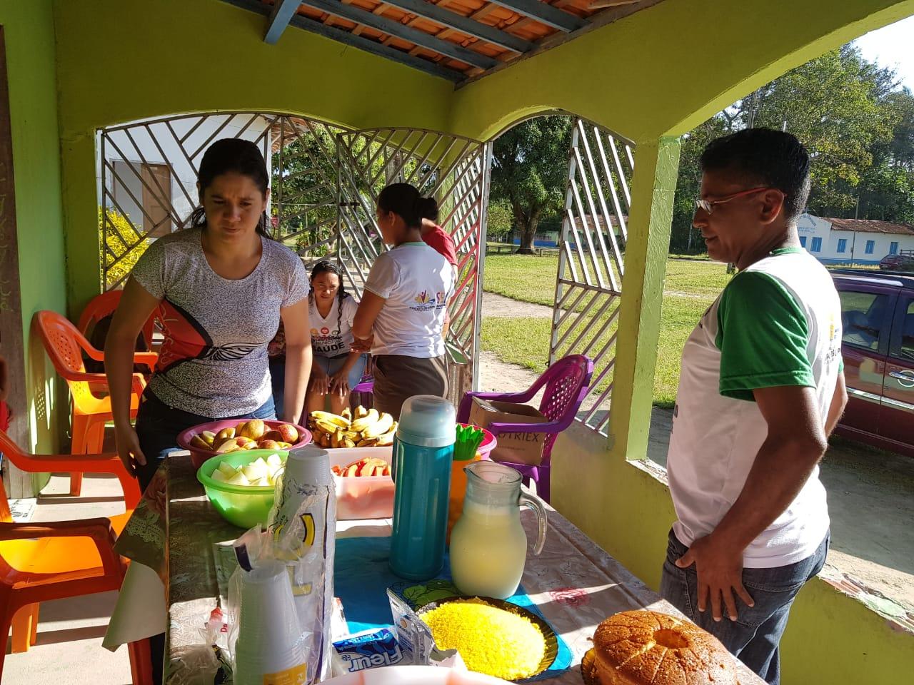 Saúde realiza palestras e leva orientações durante café da manhã no Povoado Conceição