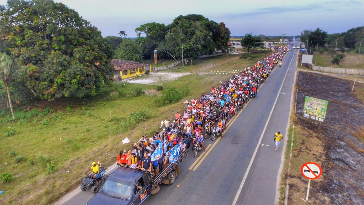 Carreata gigante e presença popular confirmam a força política de Antonio Batista