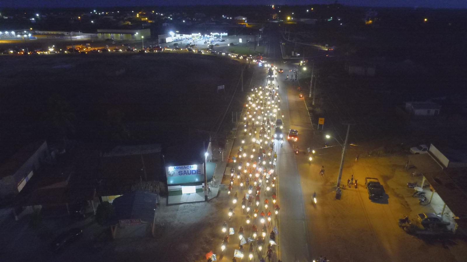 Carreata gigante fortalece Indalécio e seus candidatos