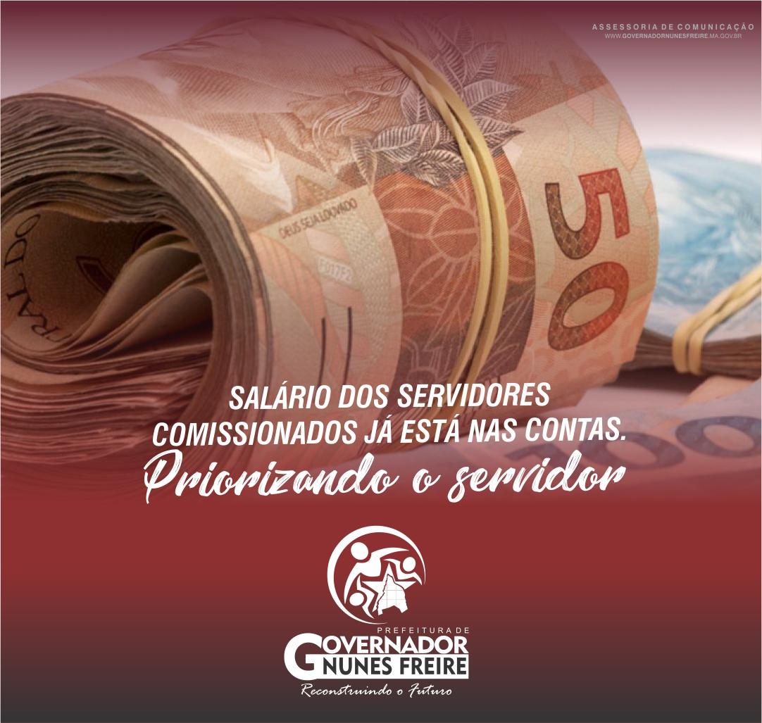 Comissionados com salário na conta