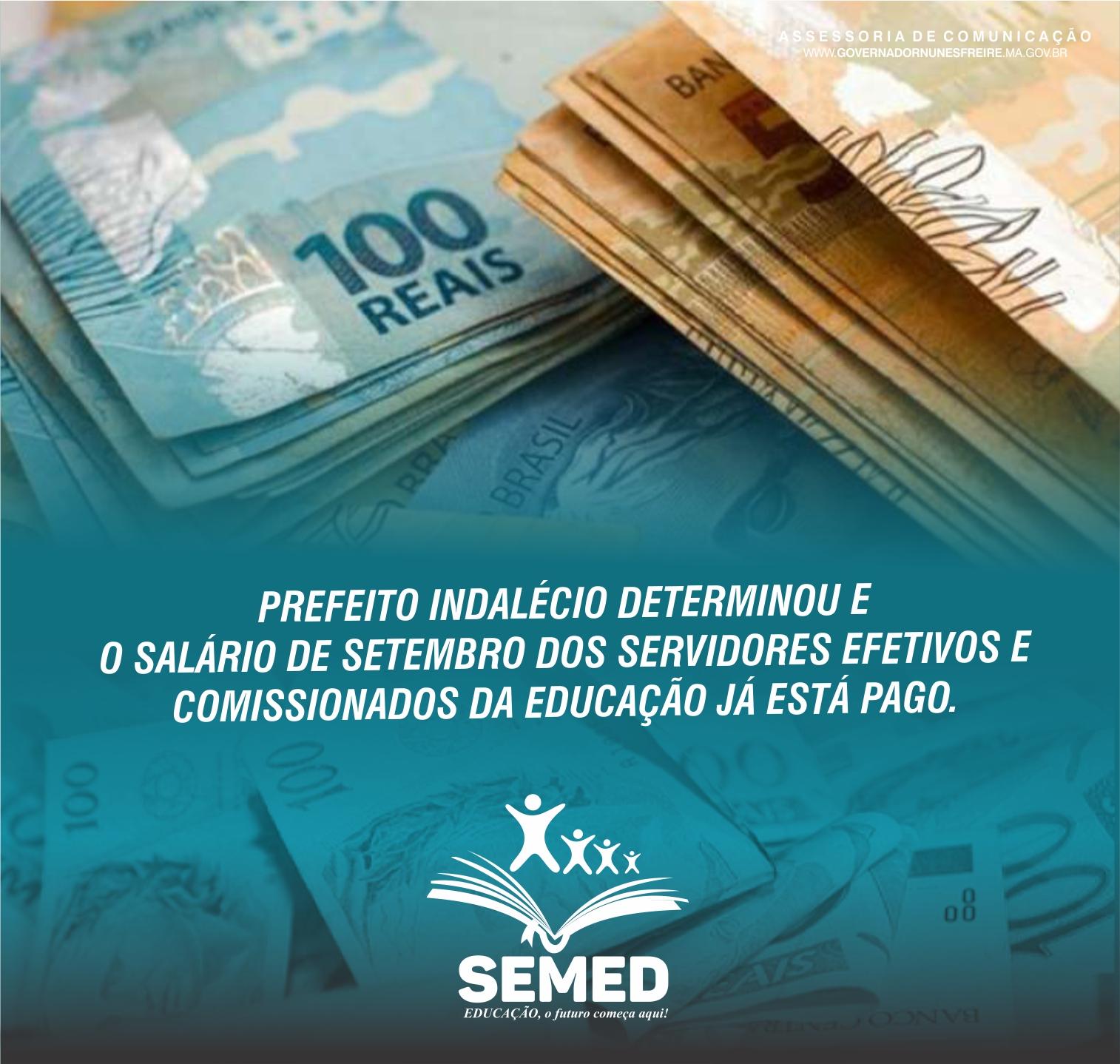 Atenção servidores, o salário de setembro acabou de ser pago