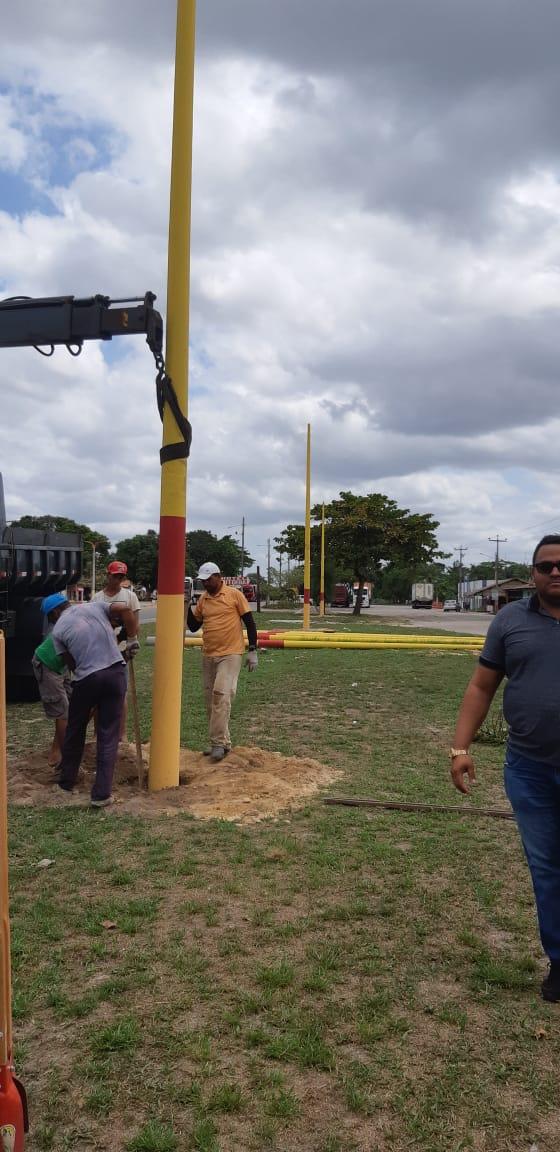 Boa Vista do Gurupi ganha de presente de aniversário o início do novo sistema de iluminação pública