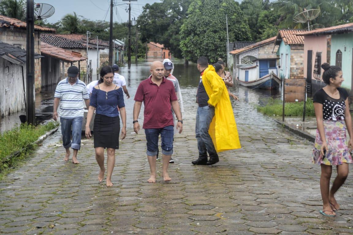 Ao lado da Defesa Civil, prefeito de Boa Vista do Gurupi faz levantamento de prejuízos causados pelas chuvas