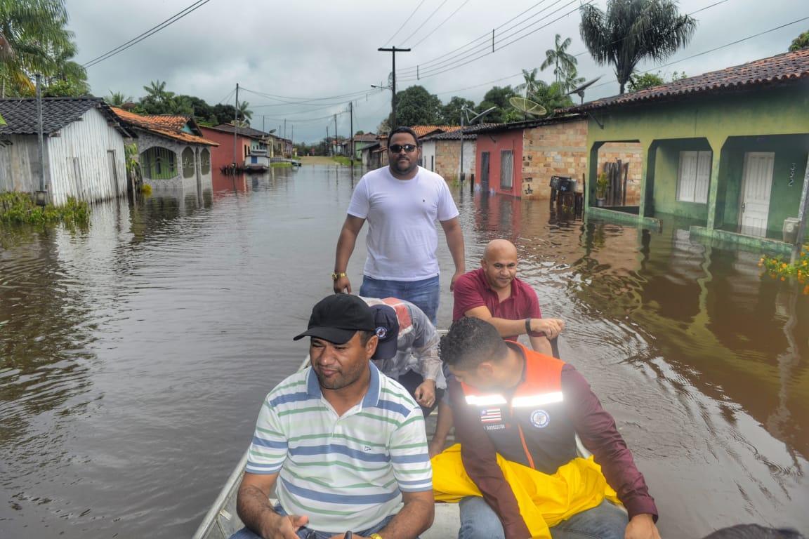 Ao lado da Defesa Civil, prefeito de Boa Vista do Gurupi faz levantamento de prejuízos causados pelas chuvas