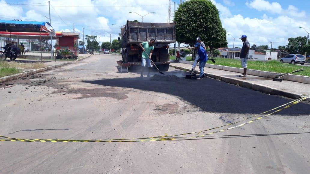 Operação tapa-buracos é reiniciada pela prefeitura de Governador Nunes Freire