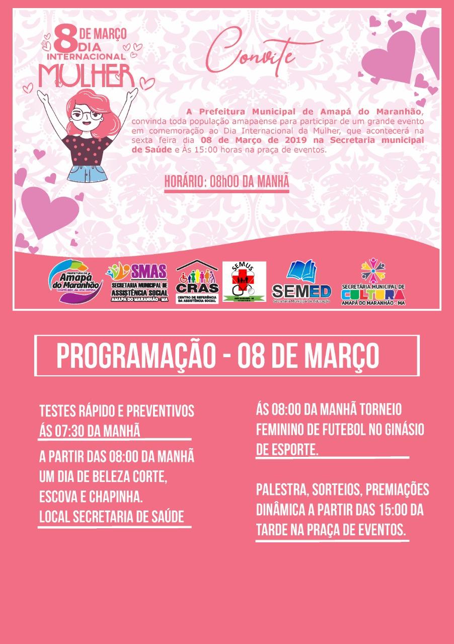 Programação especial para as mulheres de Amapá do Maranhão