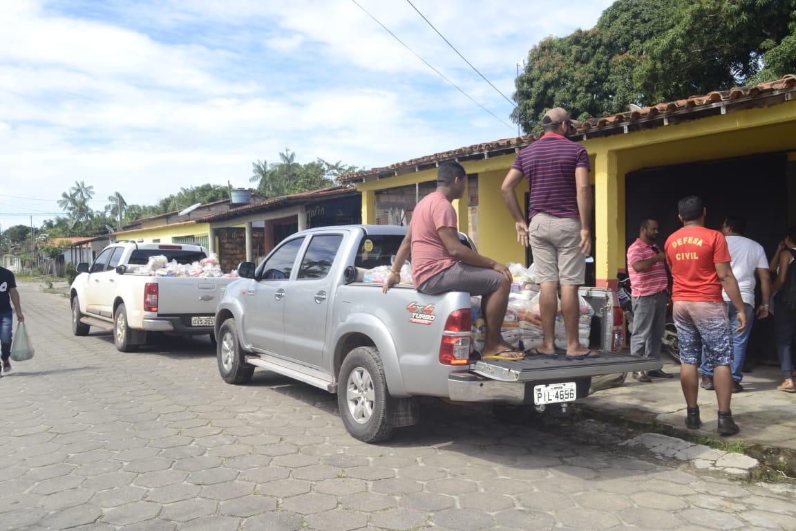 Cestas básicas são distribuídas aos desabrigados em Boa Vista do Gurupi