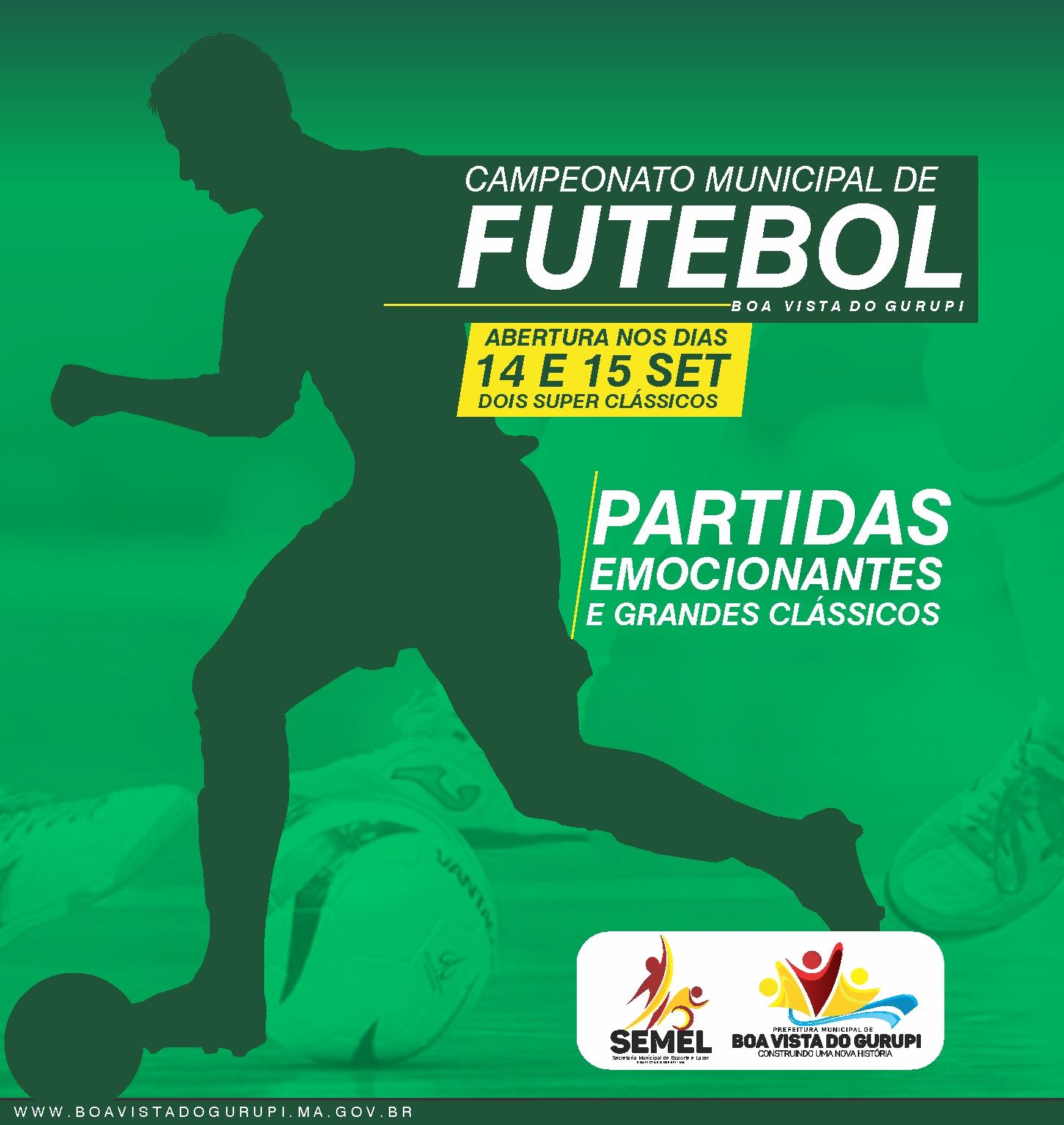 Campeonato Municipal de Futebol de Boa Vista do Gurupi começará neste sábado, 14