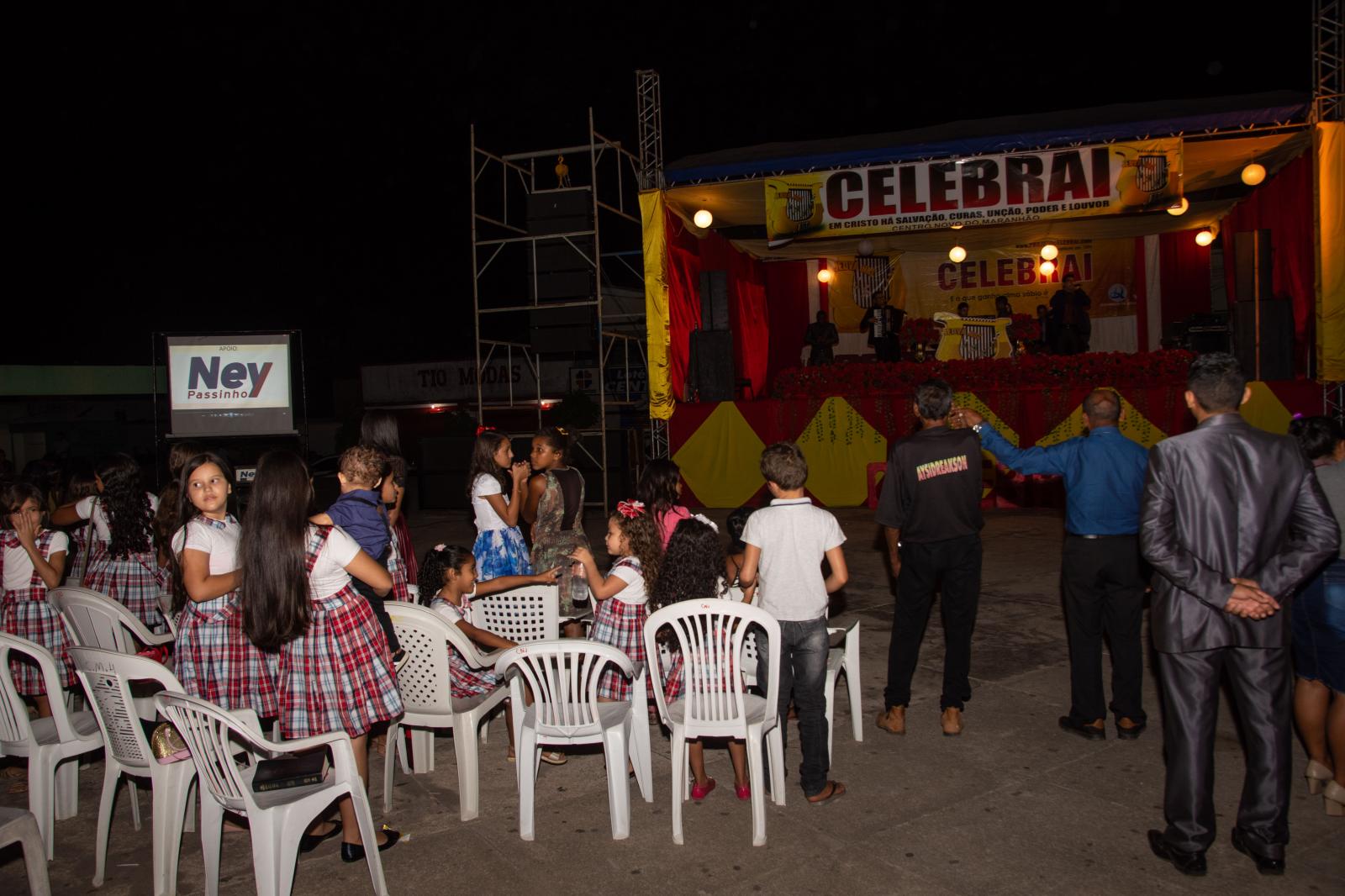 Ney Passinho prestigiou a última noite do Celebrai em Centro Novo do Maranhão