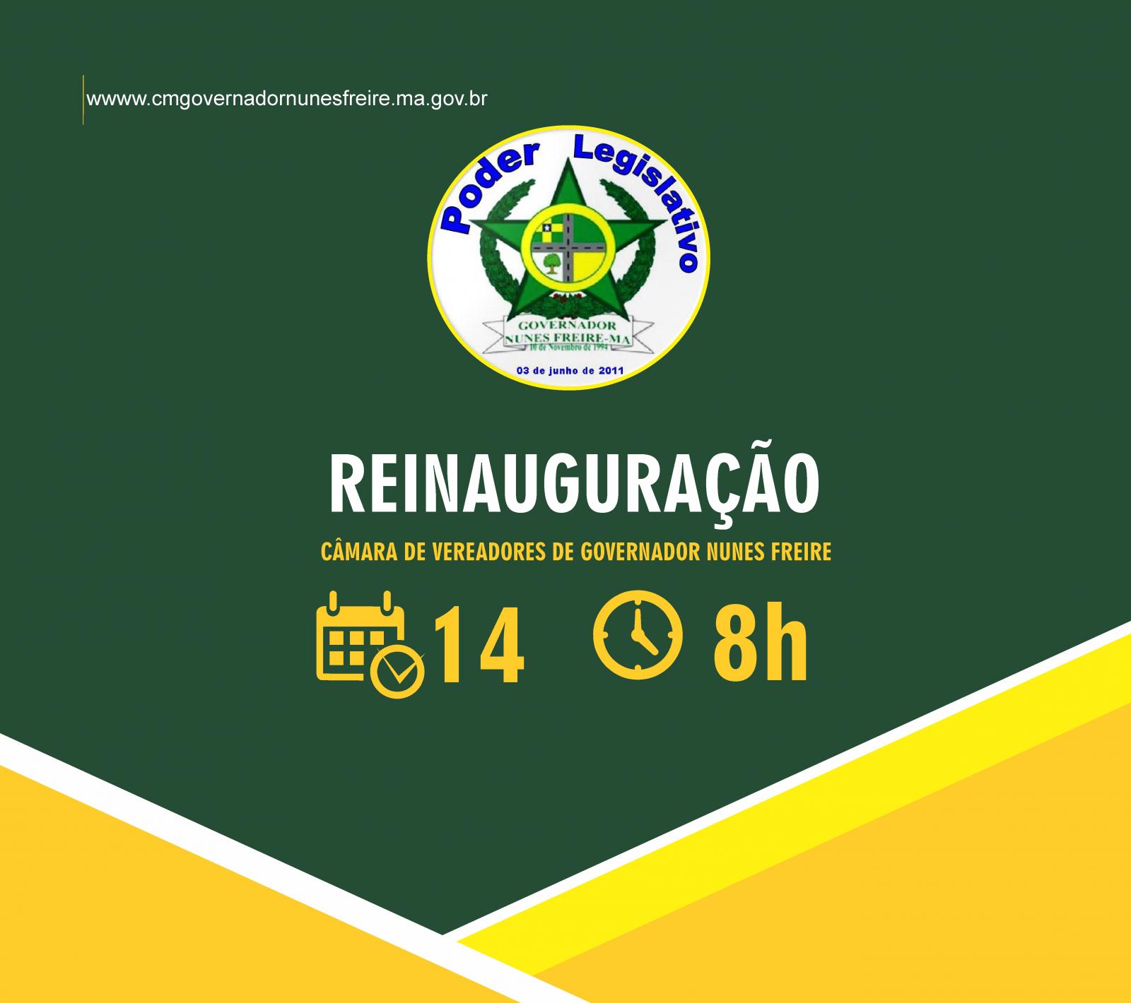 Participe da reinauguração da Câmara de Vereadores de Governador Nunes Freire