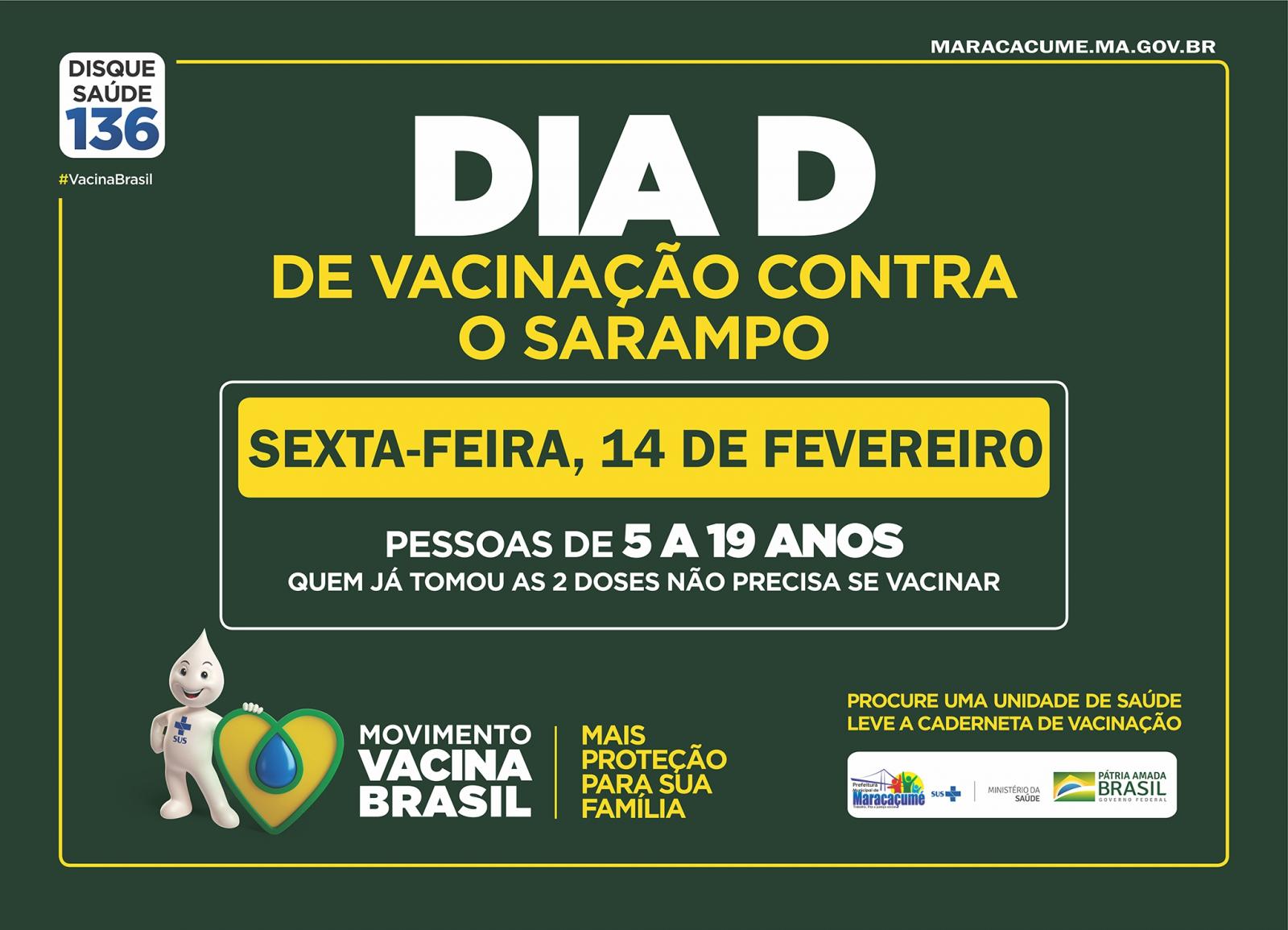 Participe da campanha municipal contra o Sarampo