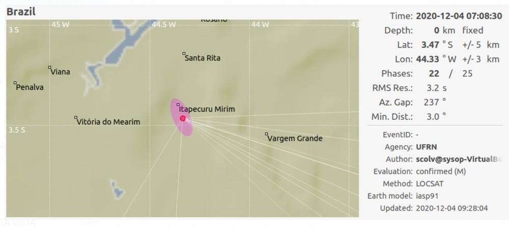 Especialista explica causas do tremor de magnitude 4.0 no Maranhão