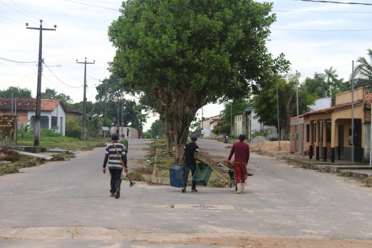 Prefeitura de Centro Novo realiza poda de árvores e limpeza da Avenida Ayrton Senna