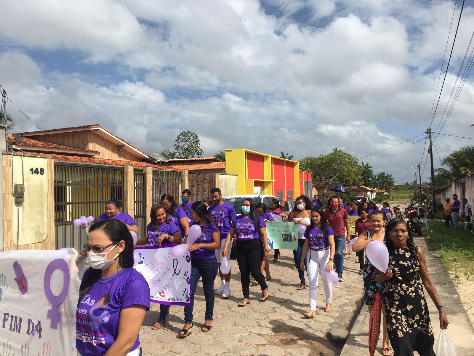 SEMAS promove caminhada alusiva ao Agosto Lilás em Junco do Maranhão