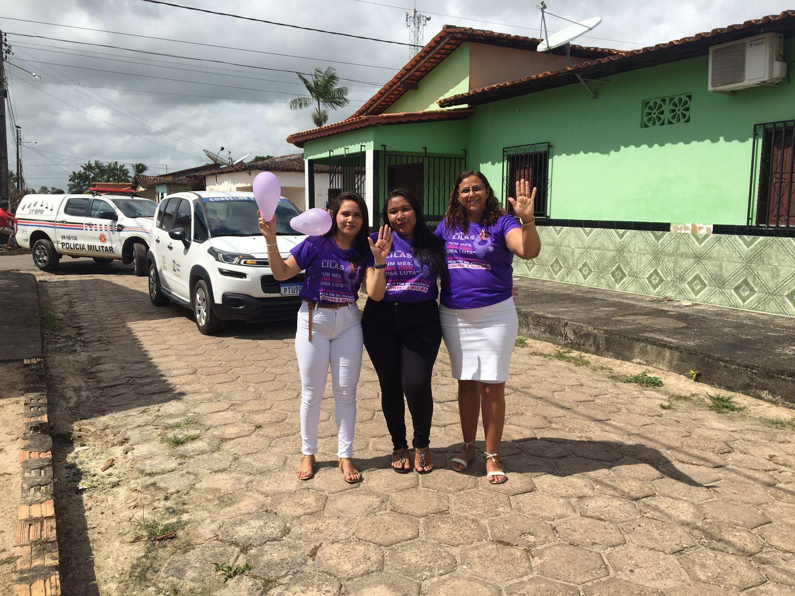 SEMAS promove caminhada alusiva ao Agosto Lilás em Junco do Maranhão