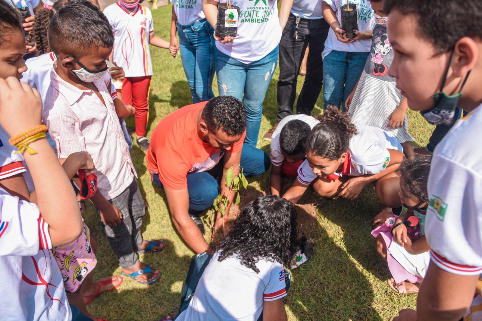 Plante uma esperança! Junco do Maranhão celebrou o Dia da Árvore com plantio de mudas e entrega dos cartões do Agente Jovem Ambiental