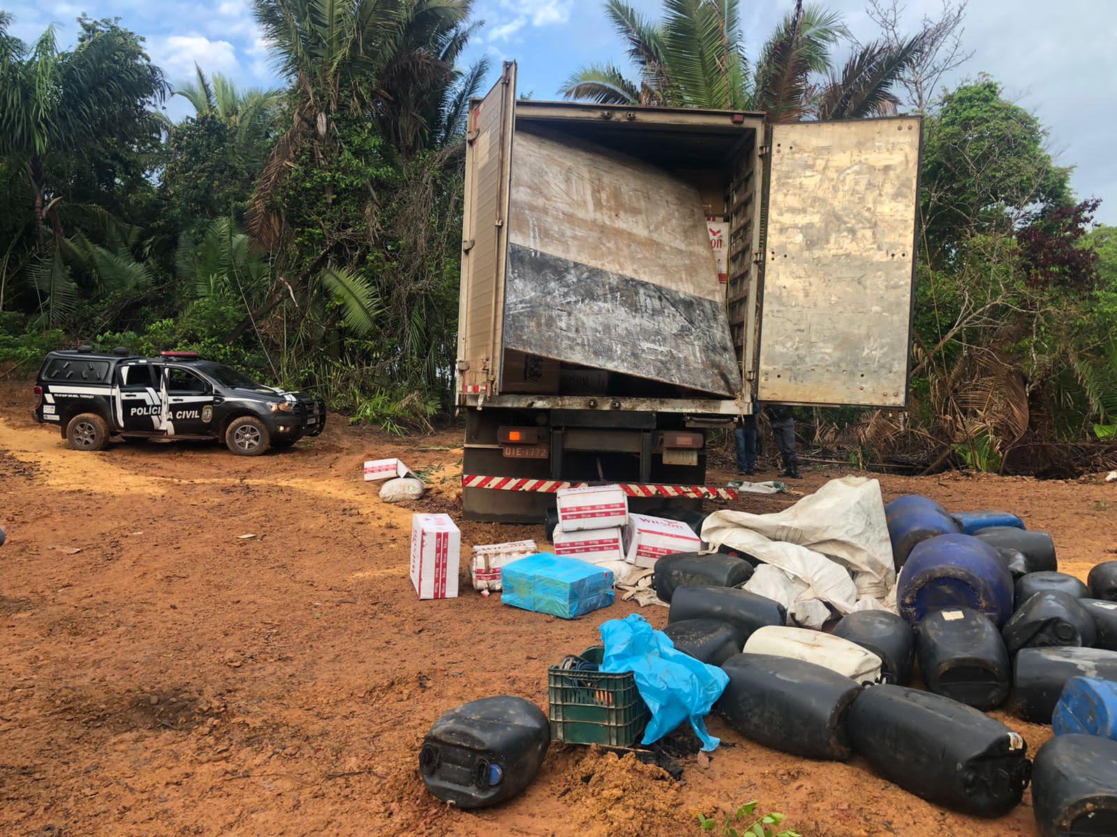 Na cidade de Turiaçu, Polícia Civil apreende carga de cigarros contrabandeados avaliada em quase 1 milhão de reais