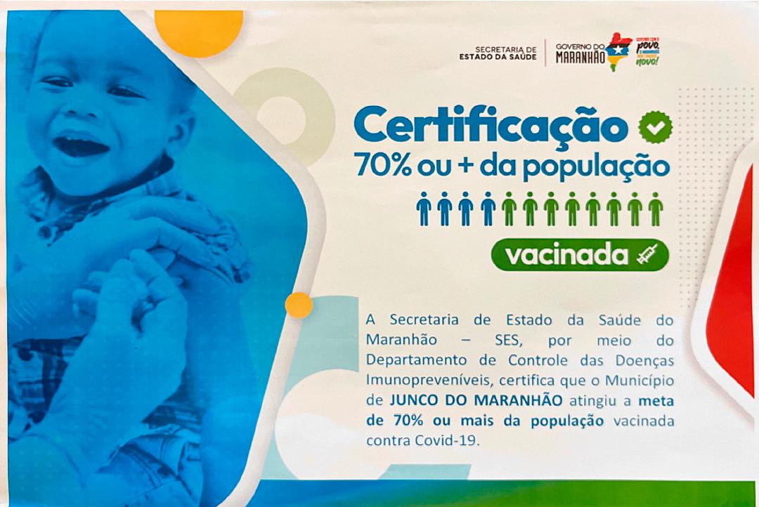 Junco do maranhão está oficialmente com mais de 70% da população vacinada contra a Covid-19