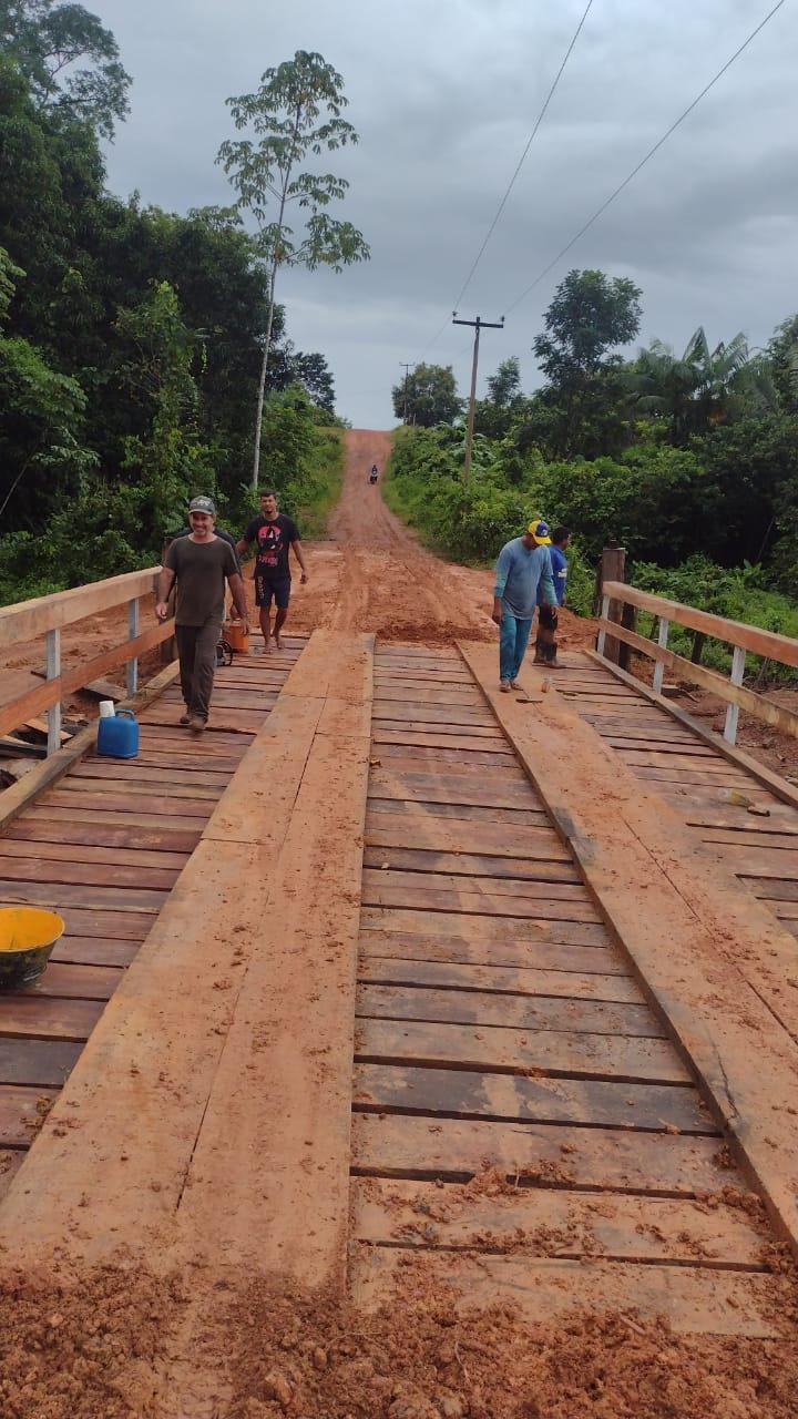 Mais uma ponte sendo finalizada pela Prefeitura de Centro Novo