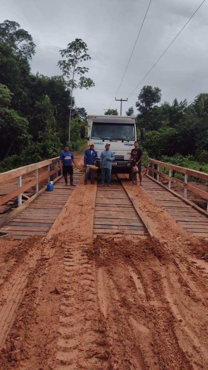 Mais uma ponte sendo finalizada pela Prefeitura de Centro Novo