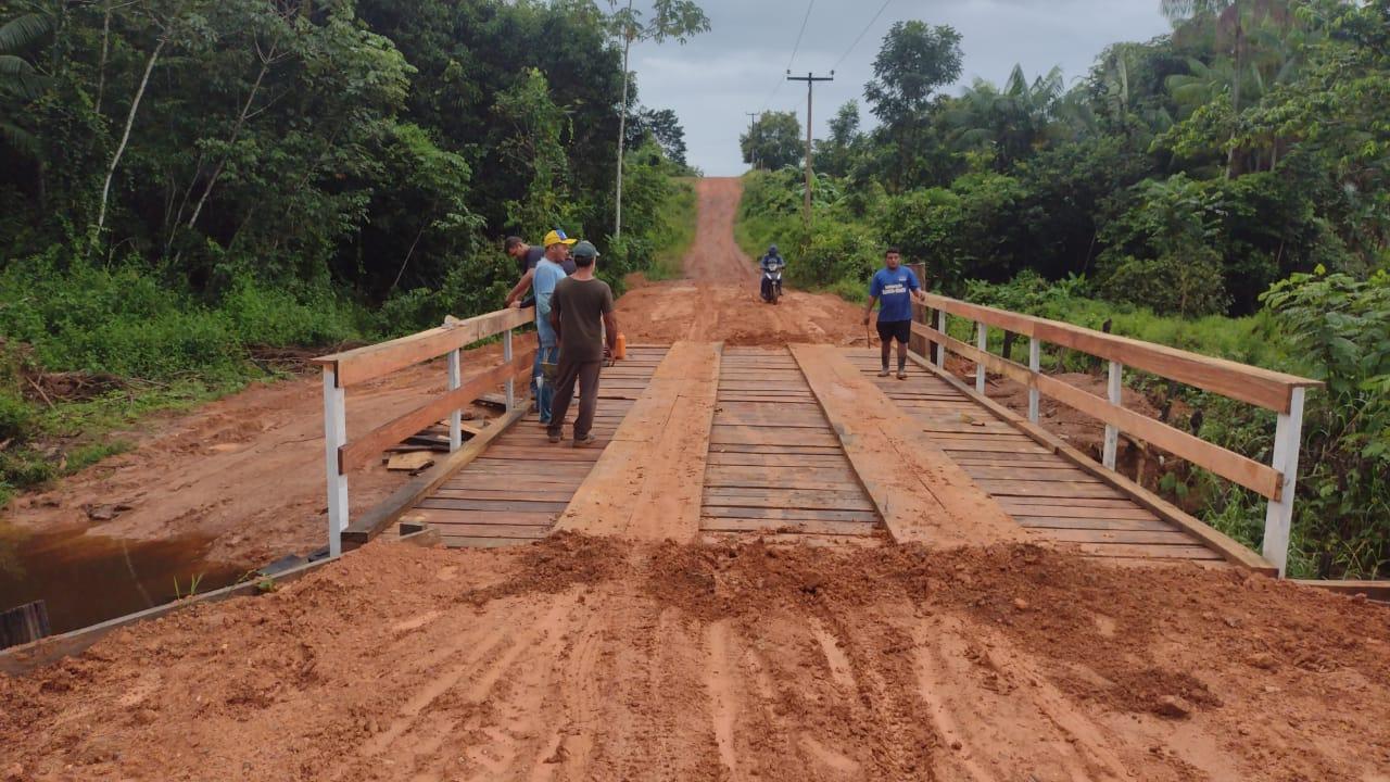 Mais uma ponte sendo finalizada pela Prefeitura de Centro Novo